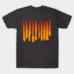 Fire Stripes - Abstract T-Shirt